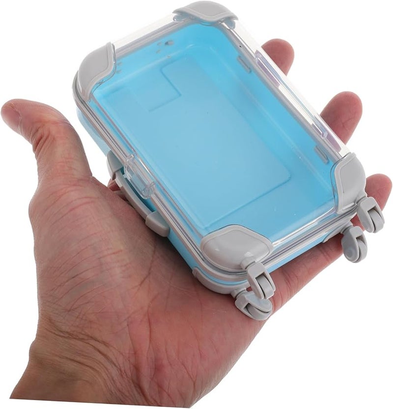 صناديق أمتعة بلاستيكية صغيرة 2 قطعة، منظف تخزين الرموش المحمول للسفر، تصميم محاكاة الماكياج، خفيف الوزن وسهل التنظيف - Image 4